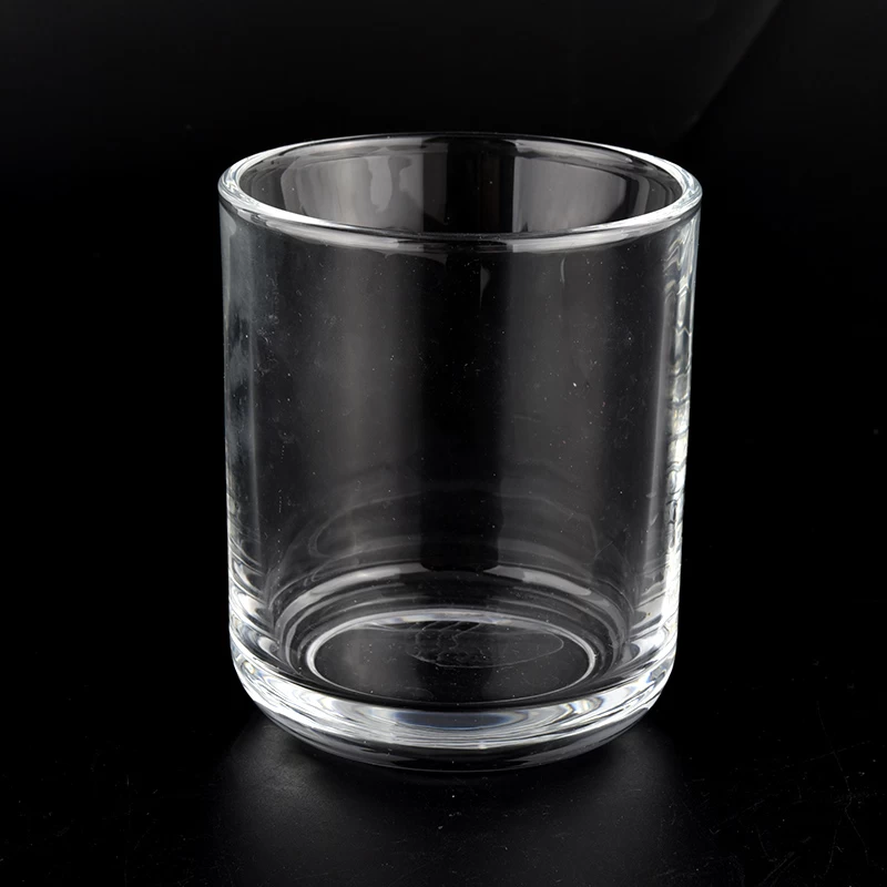 Luxury 360ml round bottom shape customized deco glass candle jar for wholesale 