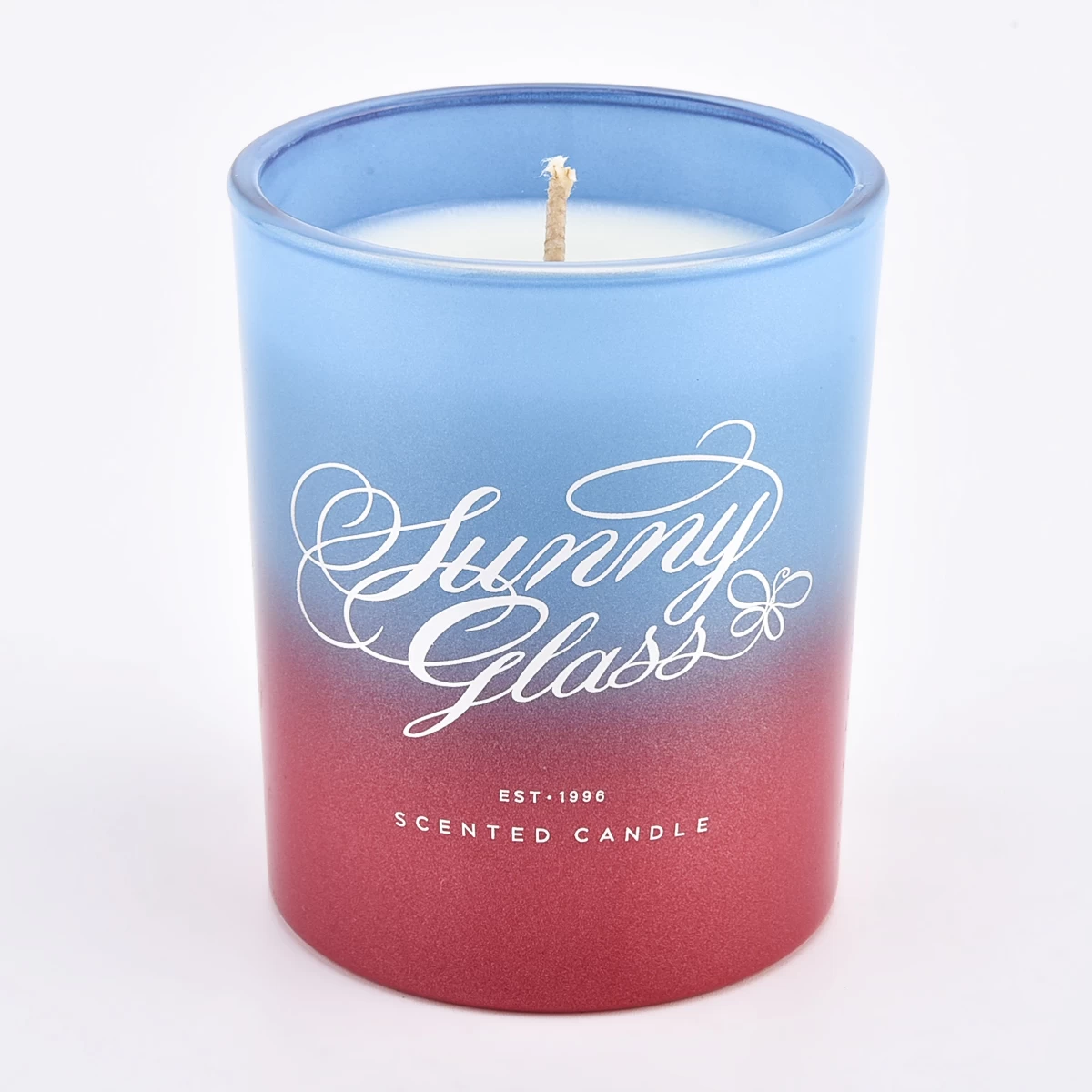multiply colored glass candle jar 10oz with custom logo