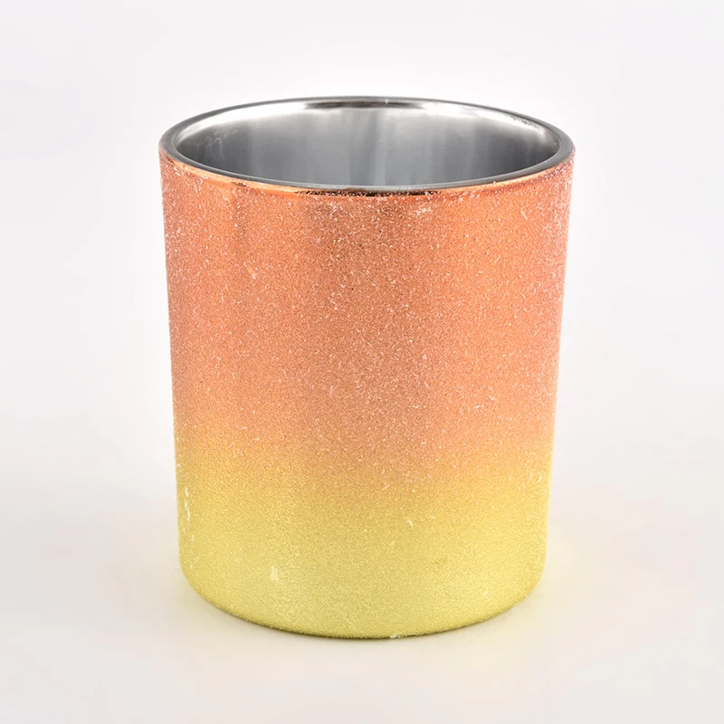 luxury gradient color glass candle holder