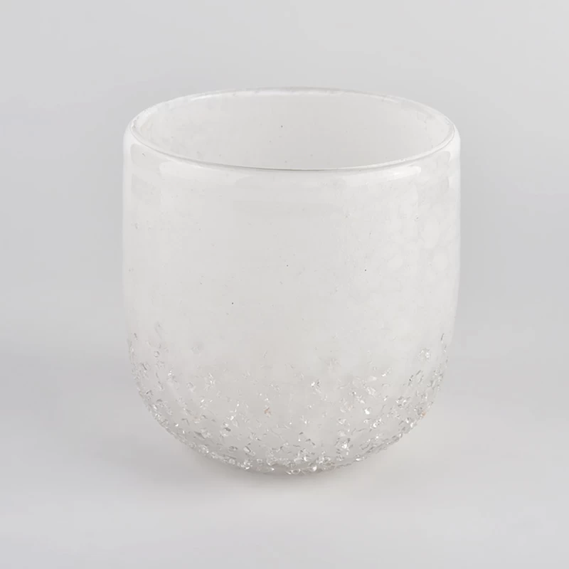 320ml de pots en verre de cristal de cylindre personnalisé pour la verrerie ensoleillée en gros de bougies