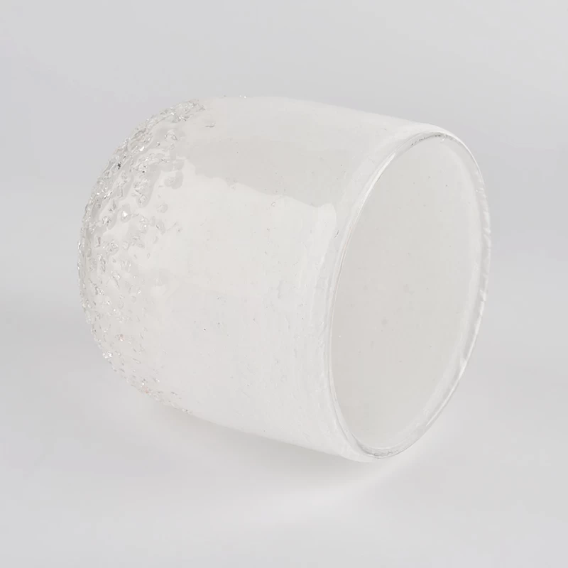 320ml de pots en verre de cristal de cylindre personnalisé pour la verrerie ensoleillée en gros de bougies