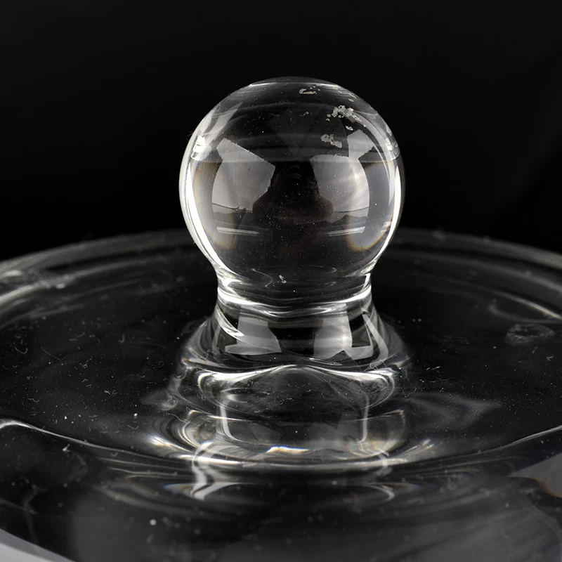 Glass Candle Holder Candlestick With Lid 