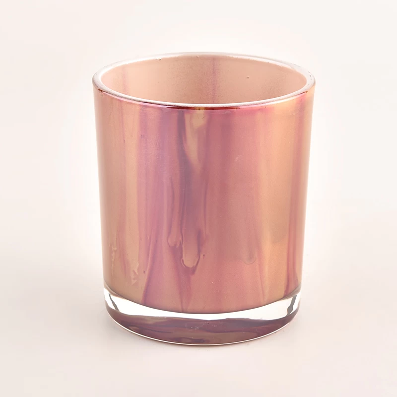 pot de bougie en verre brillant de 300 ml pour décor à la maison