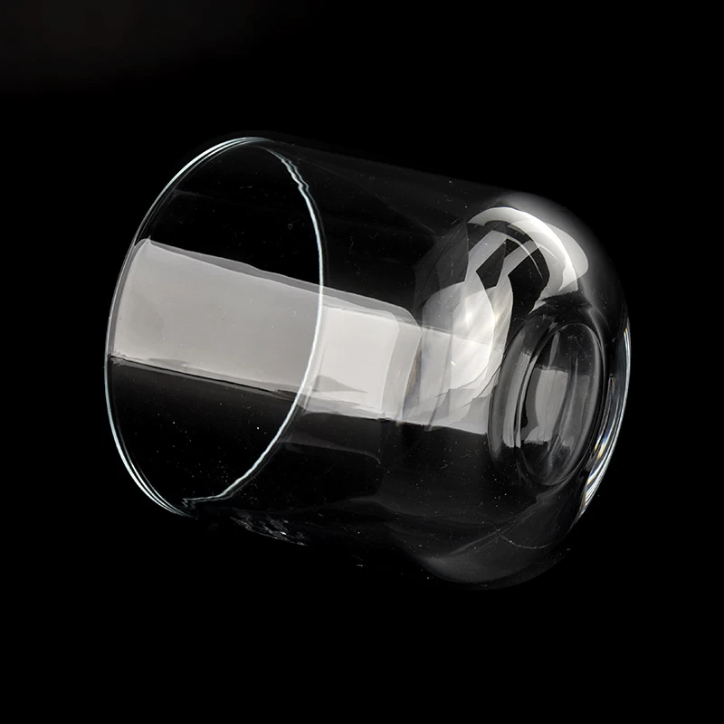 pots de bougie en verre lucida populaires à fond rond pour la vente en gros