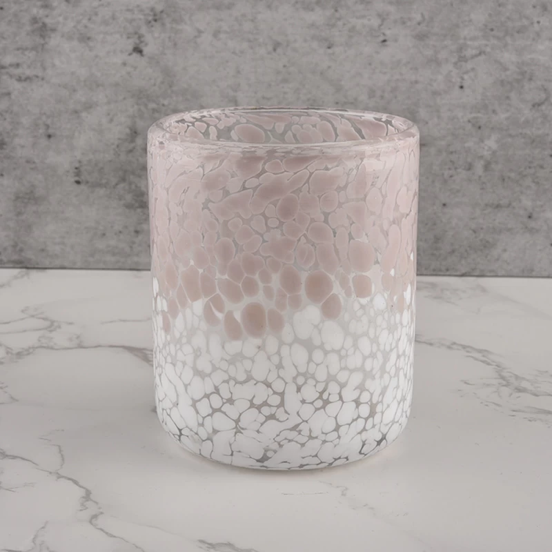 La bougie rose faite sur commande de verrerie ensoleillée bocaux en verre pour le cylindre de fabrication de bougie