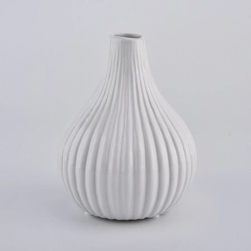 420ml white ceramic reed diffuser bottle 
