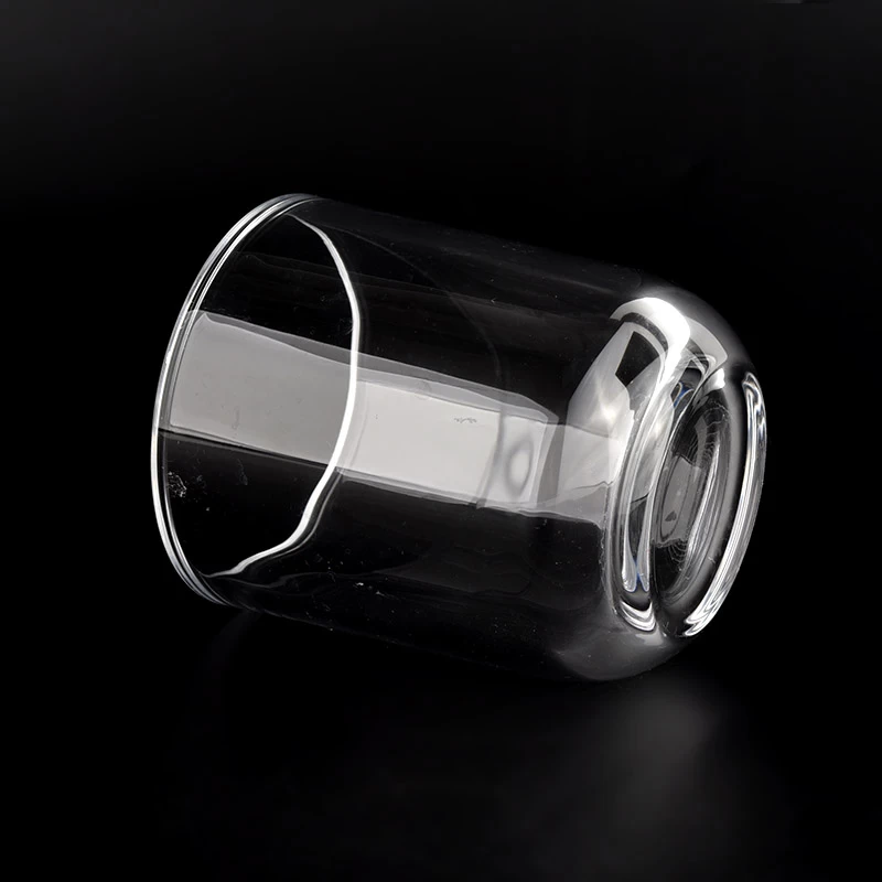 luxury 9oz round bottom thick glass candle jar