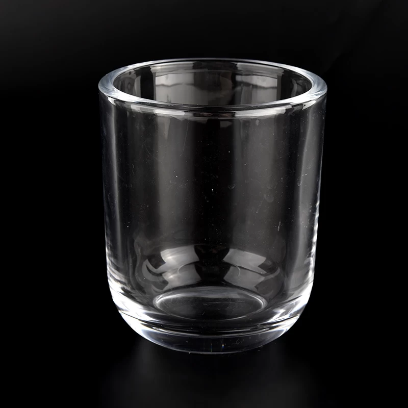 luxury 9oz round bottom thick glass candle jar