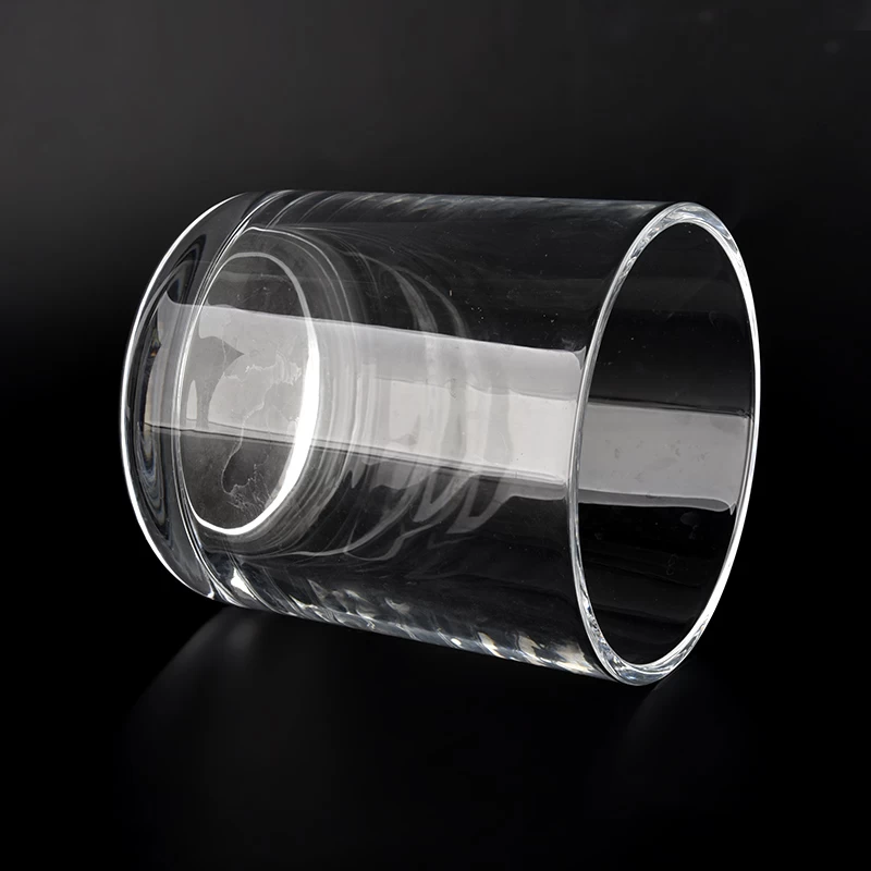 Prozirna staklena posuda za svijeće s okruglim dnom od 14 oz