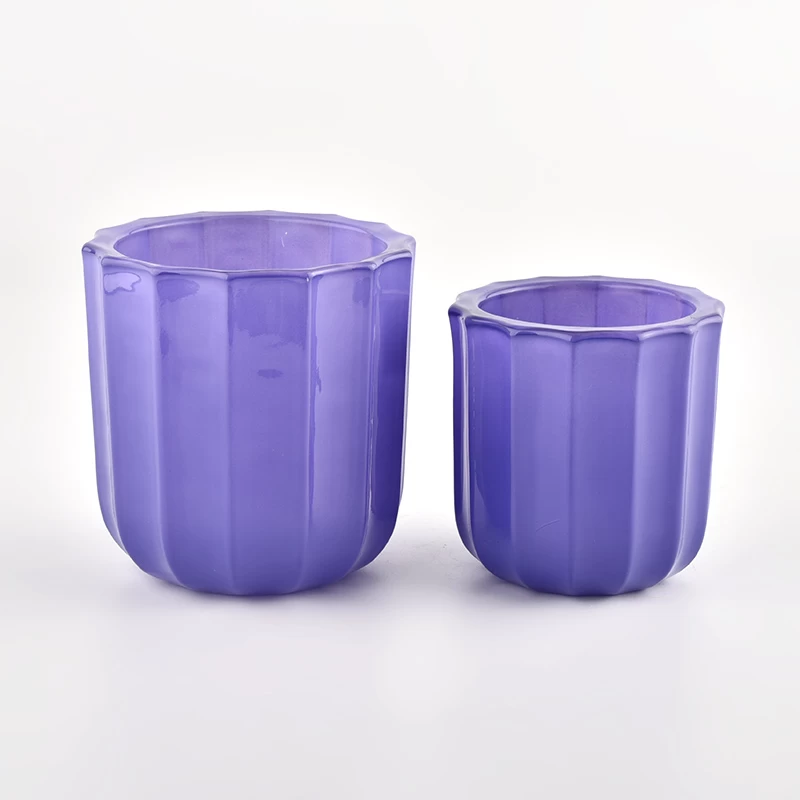 Pot de bougie en verre vertical de couleur personnalisée de luxe 160 ml pour la vente en gros