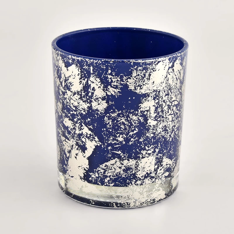 The best quality scented soy wax candle in blue glass candle jar