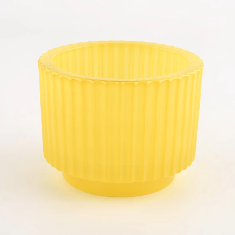 Pots de bougies en verre verticaux personnalisés de luxe de 6 oz pour le fournisseur
