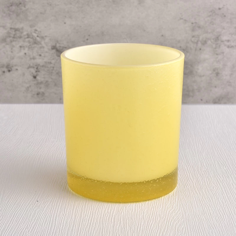 home decor bright color 8 oz glass candle jar 