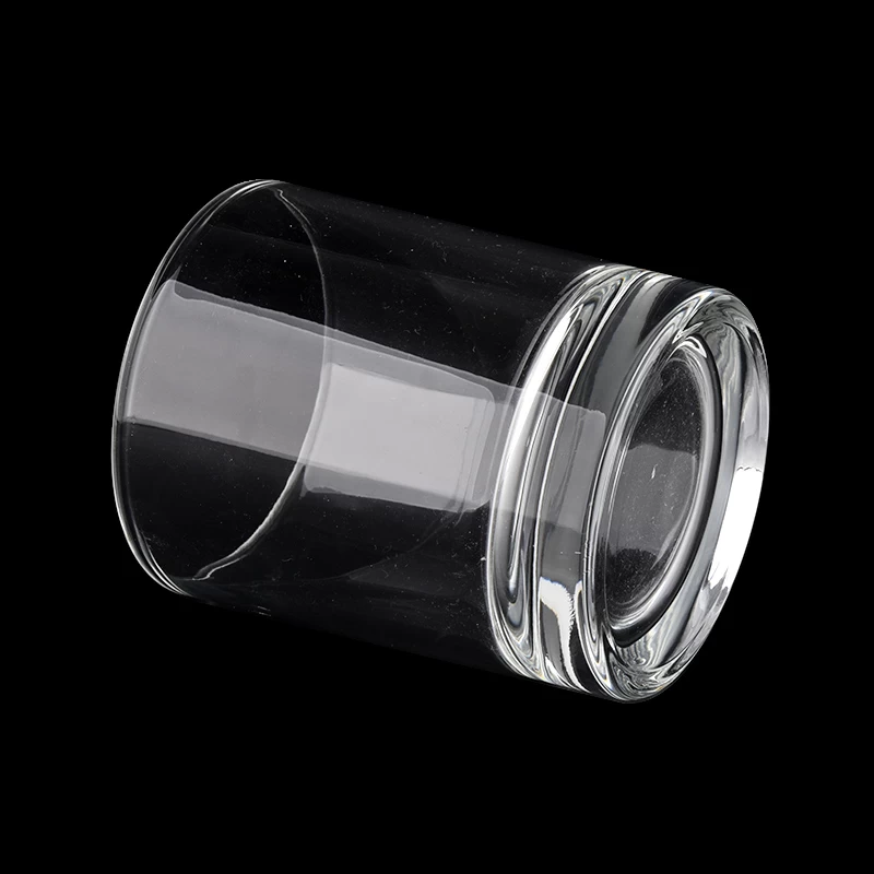 hot sales clear thick 7oz glass candle jars