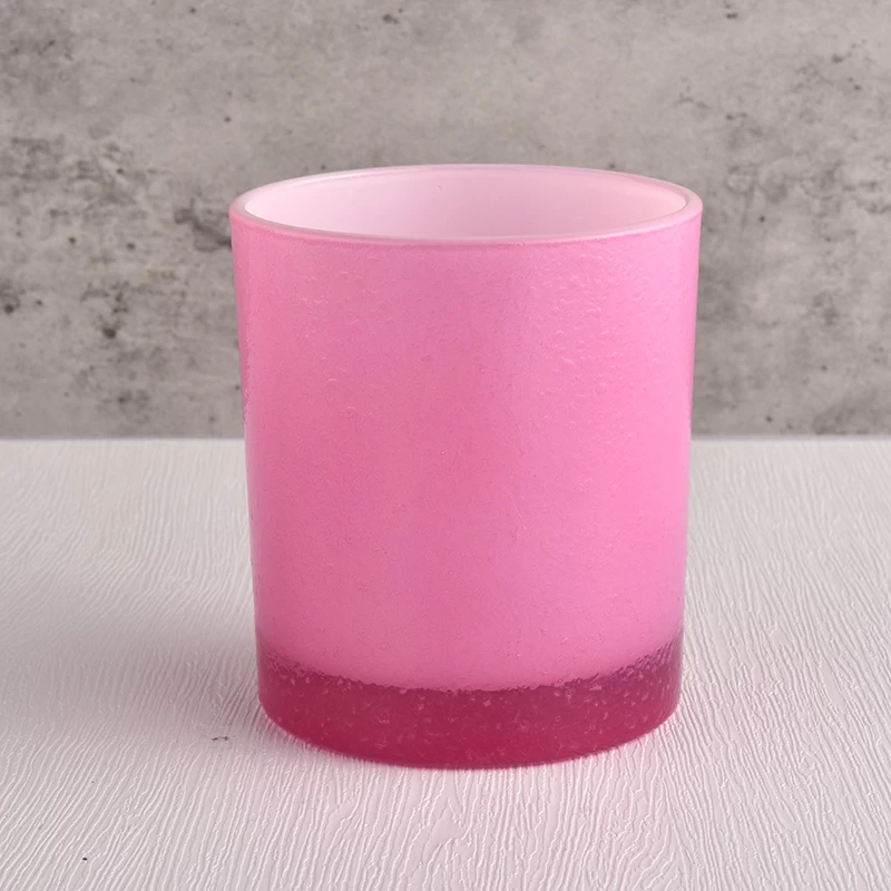 luxury matte color glass 8oz glass candle jar