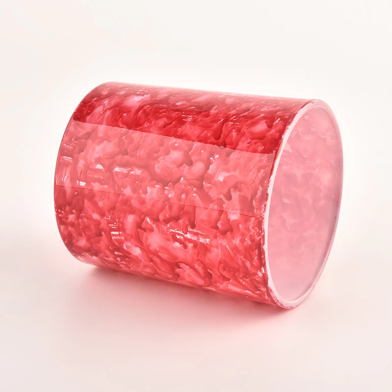 Prekrasni Rose Red 30cl stakleni svijećnjaci Veleprodaja Custom svijeća stakla