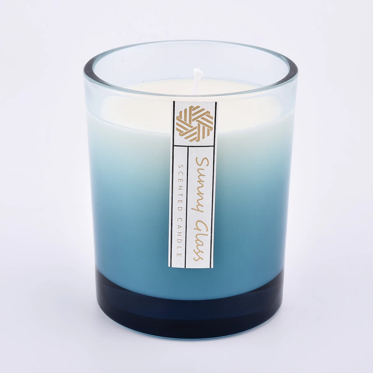 Luxury Gradient 10OZ glass candle jar from supplier