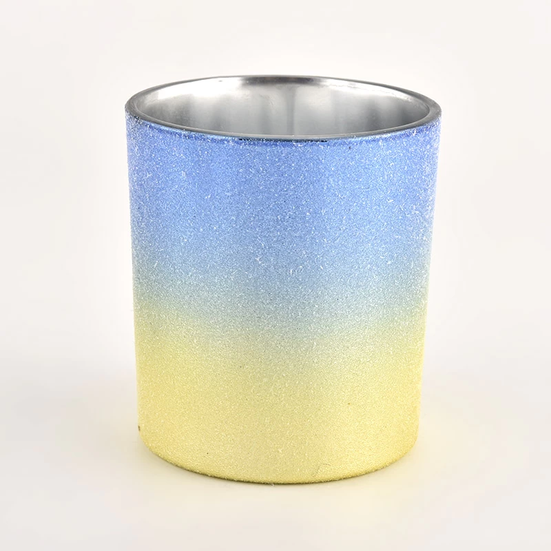 Pot de bougie en verre Sandy Ombre vide pour la fabrication de bougies