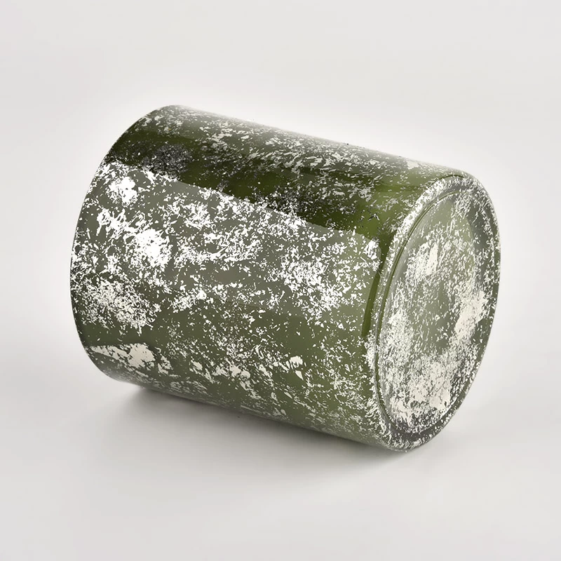 Veleprodaja Custom Jedinstvena zelena staklena prazna staklenka za svijeće
