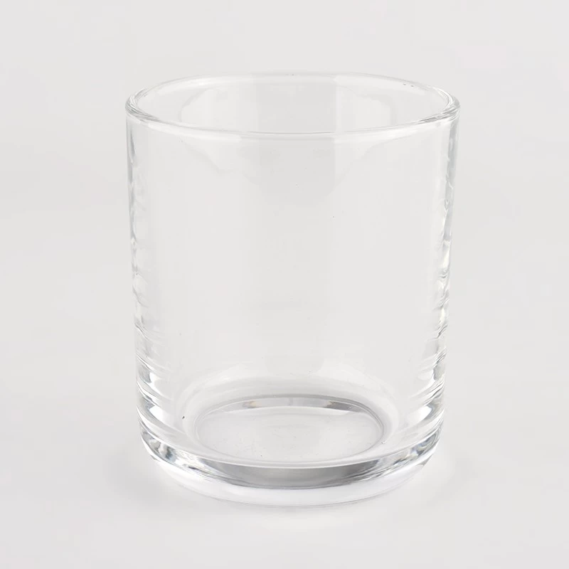 Wholesale round clear glass candle jar Glass Candle Vessels