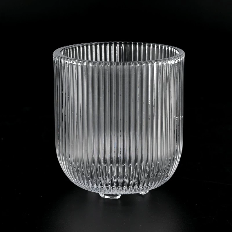 Stripe Glass Candle Jars Wholesale