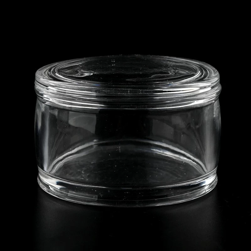 petit pot de bougie votive en verre avec couvercle pour voyager