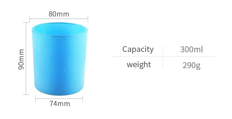 Wholesale Custom Blue Luxury Empty Glass Candle Container
