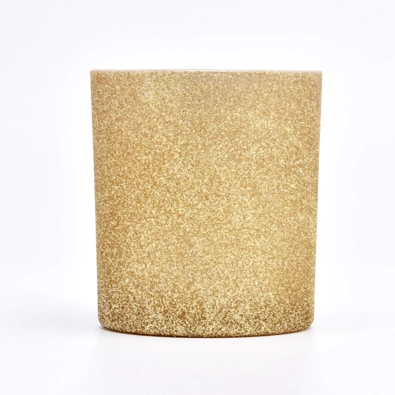 Top luxury shiny little diamond effect on the 8oz glass candle holder for wedding