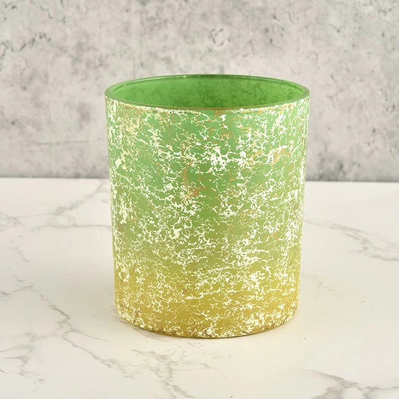 8oz Glass Candle Holder Customized Colorful Glass Candle