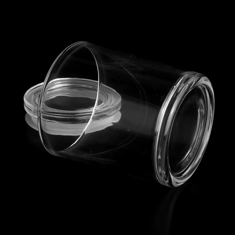 Customized Color Glass Candle Jars With Lids