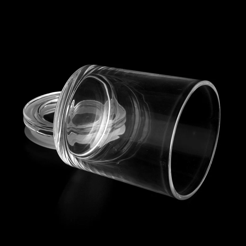 Customized Color Glass Candle Jars With Lids