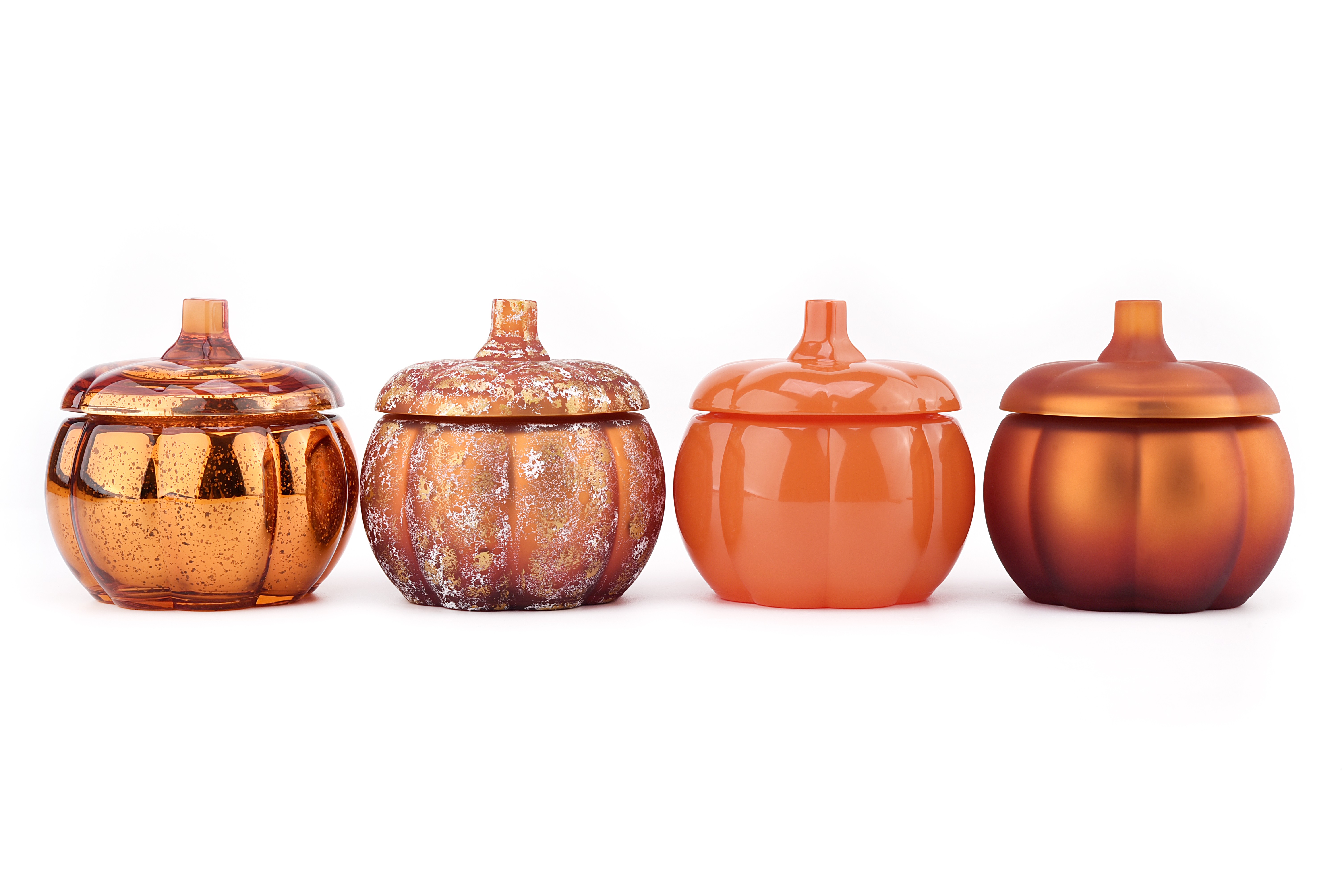Pumpkin Glass Jar Glass Candle Holder for Halloween 