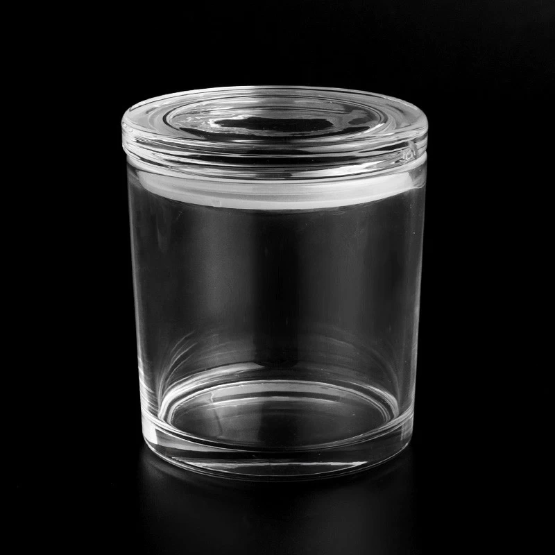 15oz glass candle jar with lid silicone sealing lid 