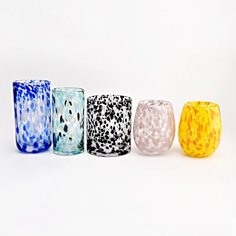 Artistic effect glass candle jars and candle vessels for candle making - COPY - 0kb4b0