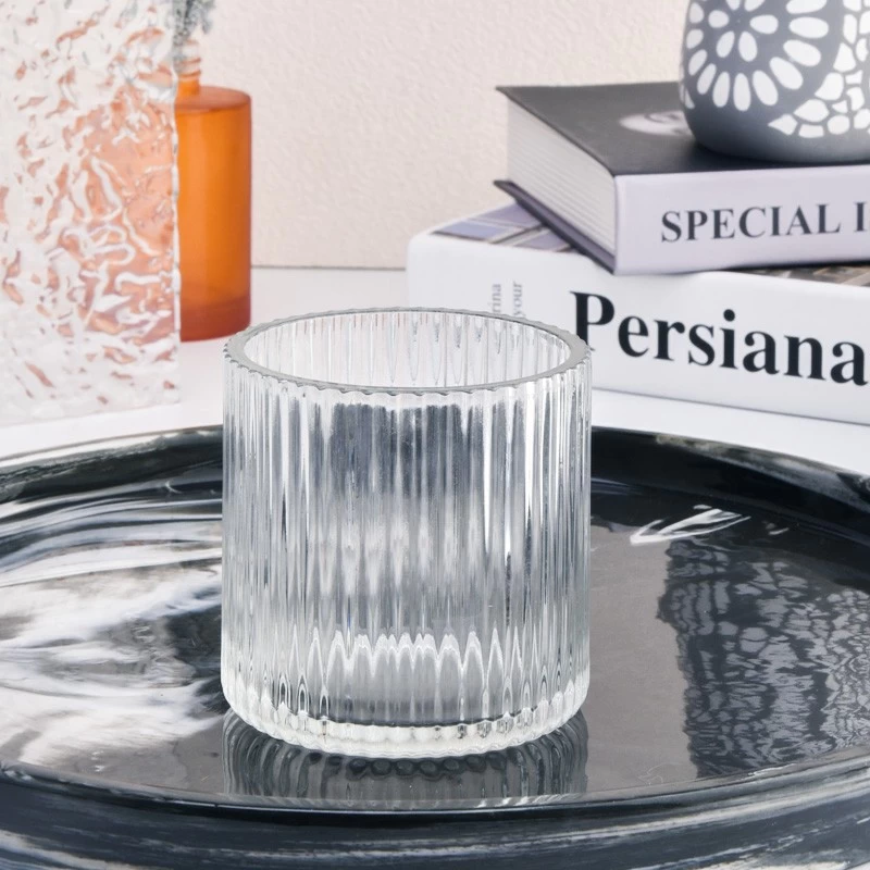 Stripe Glass Candle Jar Wholesale