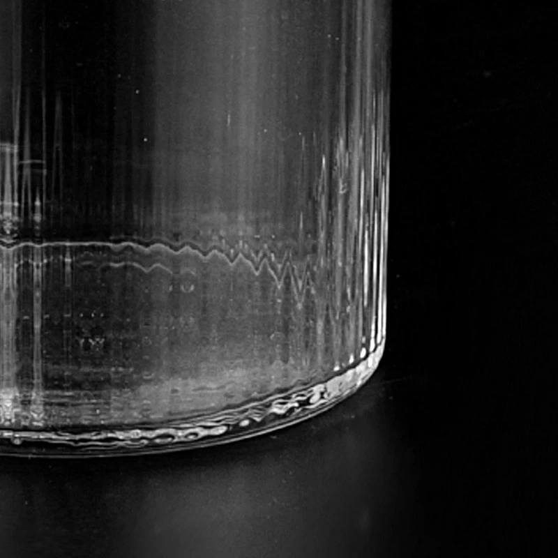 8oz transparent high borosilicate glass jar round glass vessel wholesale