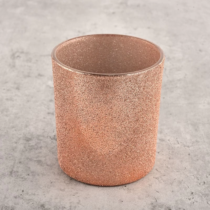 10oz frost appelsínugult glerbolli tómar kertakrukkur til kertagerðar
