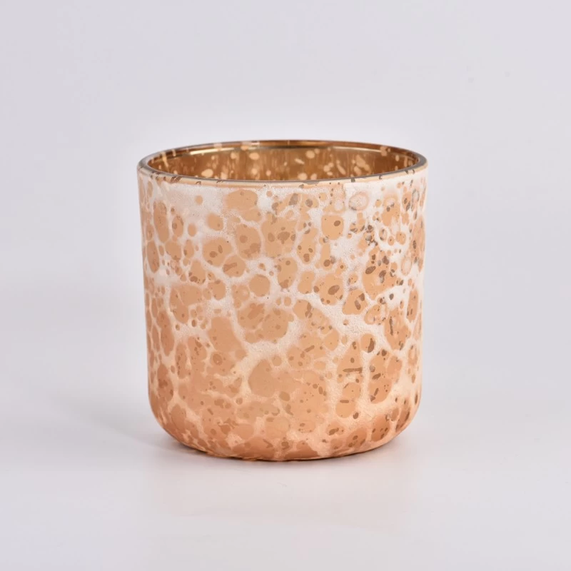decoratived 14oz glass candle holder