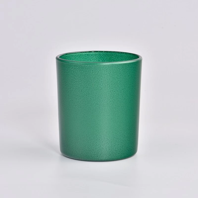 400ml Green Glass Candle Jars Customized Color Glass Candle Vessels