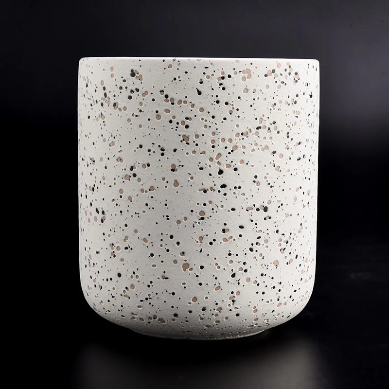 Unique Speckles Ceramic Candle Vessels 10oz 11oz Scented Wax Ceramic Candle Jars Wholesale