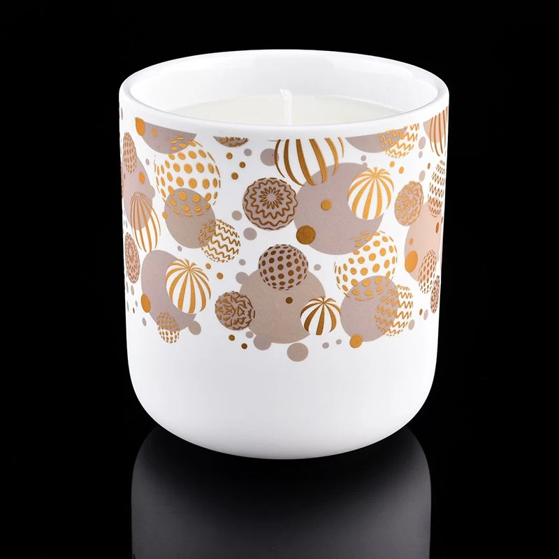 home decor 10oz soft glaze ceramic candle jar