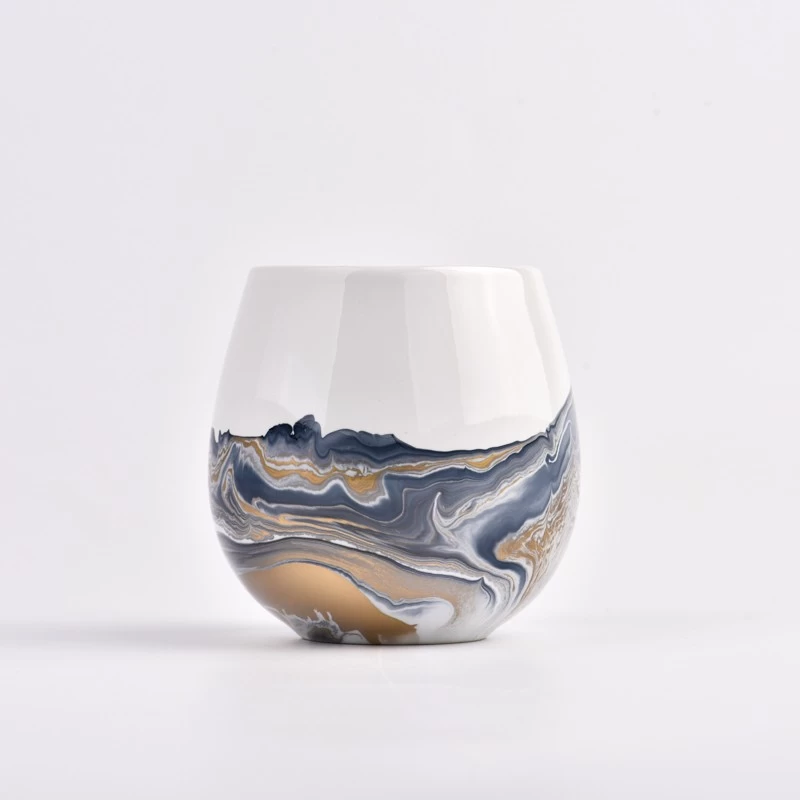 luxury hand made artwork ceramic candle jar