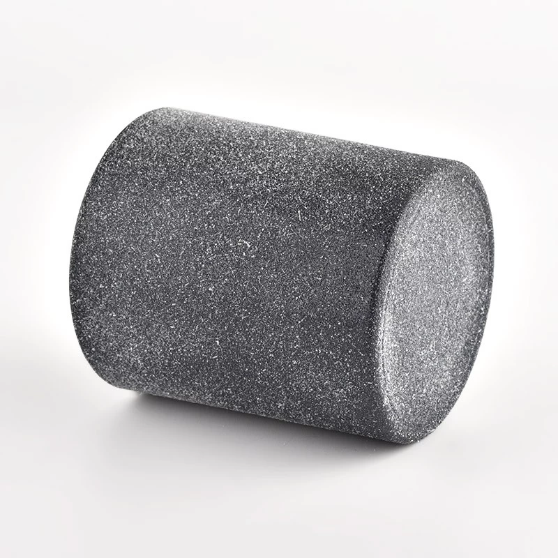 Black glass candle jars high quality Glass Candle holder