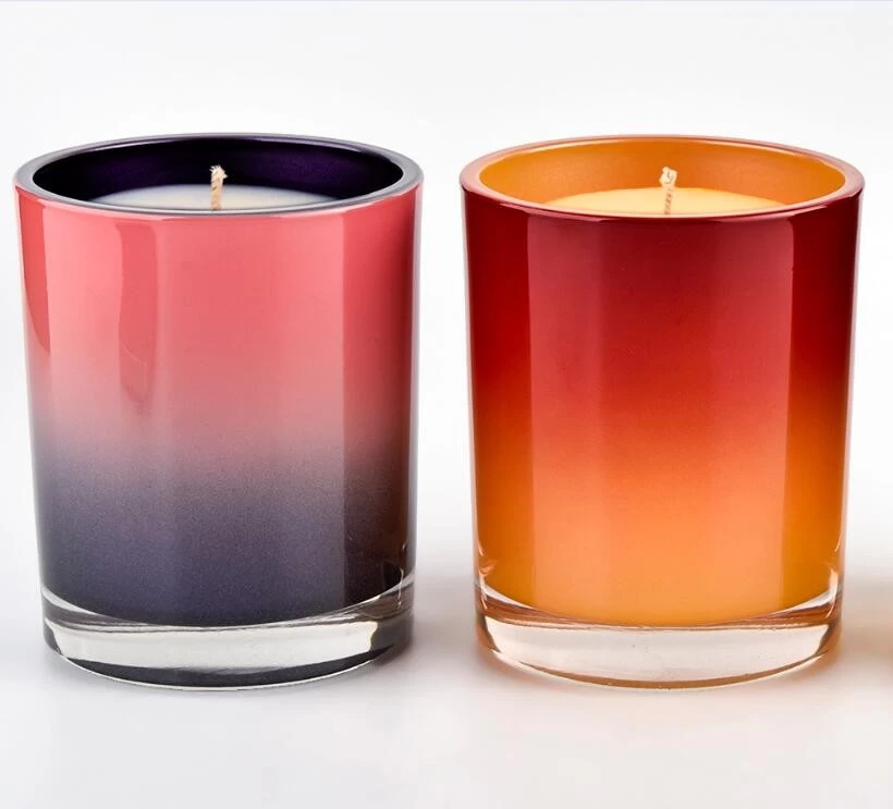 warna kontras pemegang lilin kaca dinding tebal
