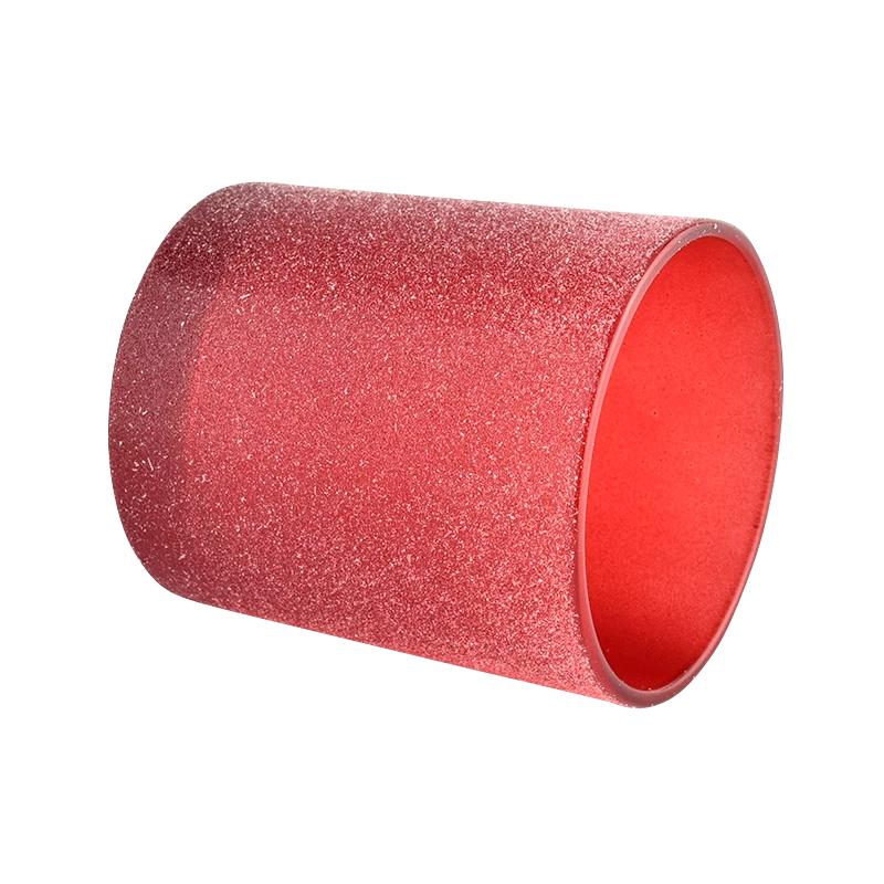 Custom Gift Red Glass Candle Jar For Decoration Gifts