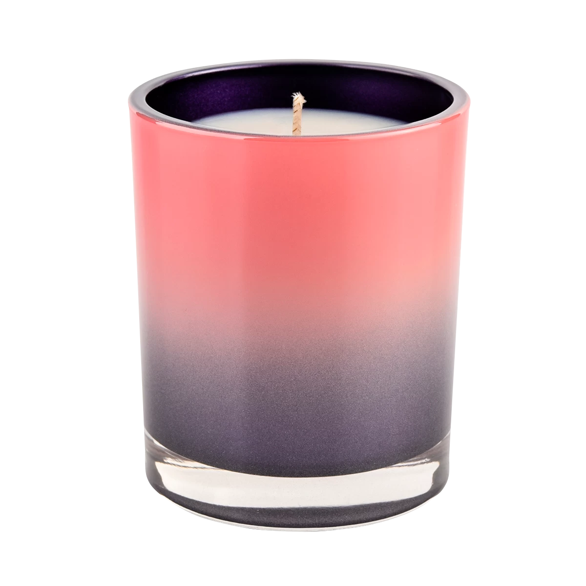 Luxury Ombre Color Glass Candle Holders For Home Decoration