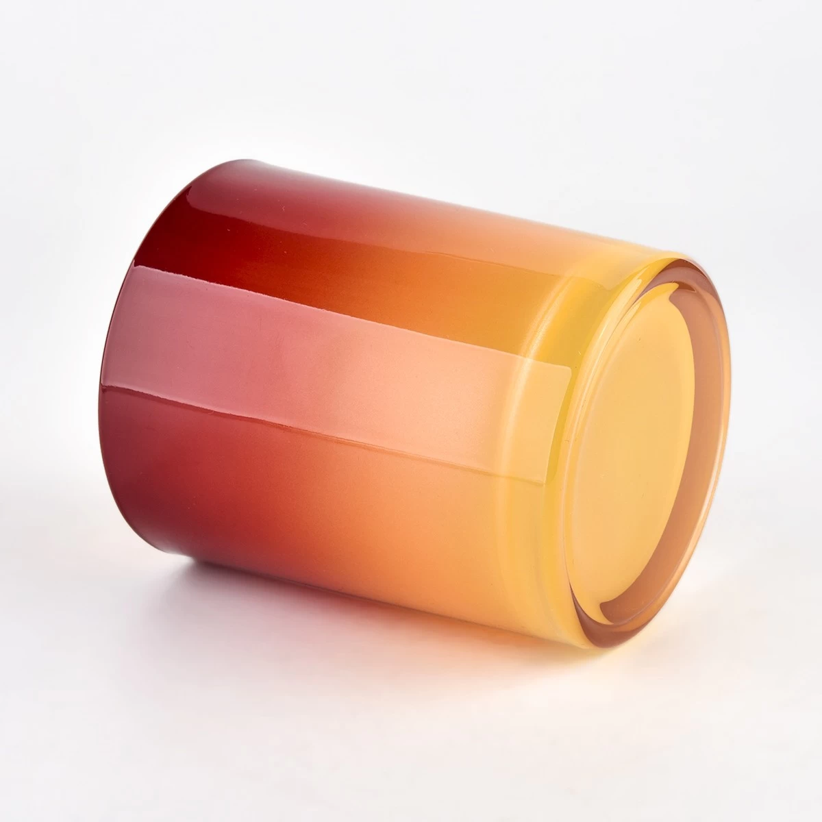 Wholesale Empty Glass Candle Holders Luxury Ombre Glass Vessels for Candle Making