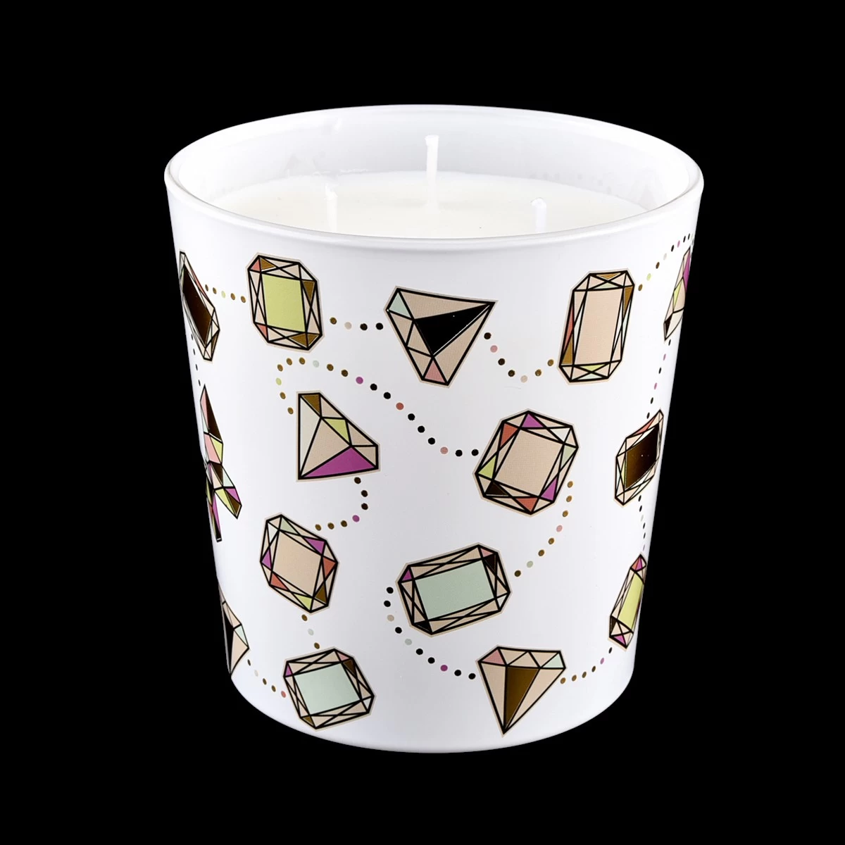 V Shaped Glass Candle Jars 670ml Glass Candle Holders Wholesale