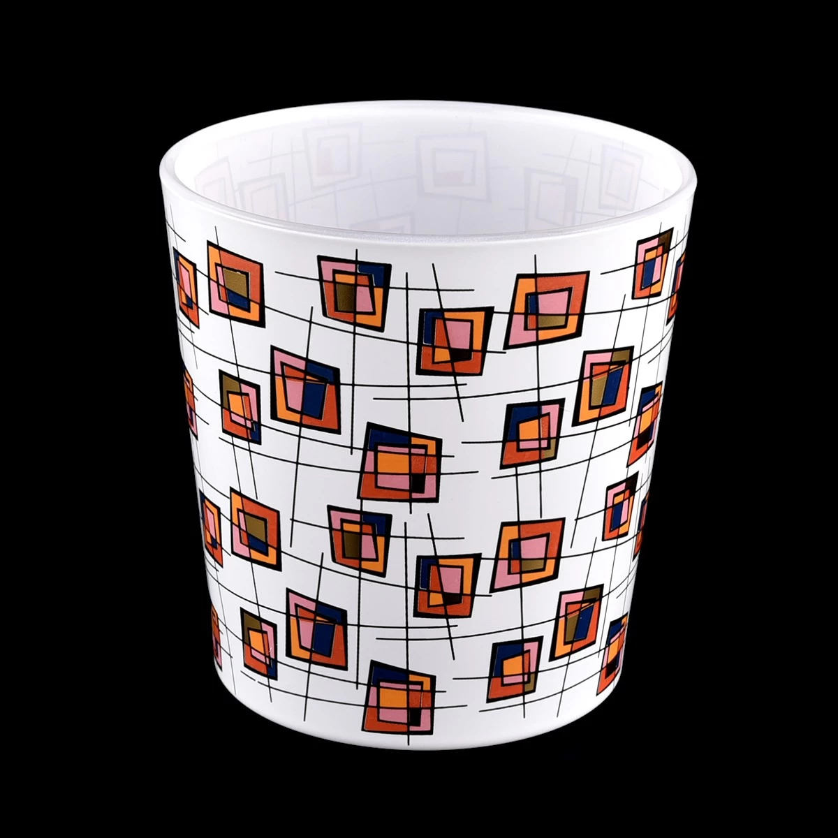 Personalized Glass Candle Jars Wholesale 670ml V Shaped Glass Candle Holders
