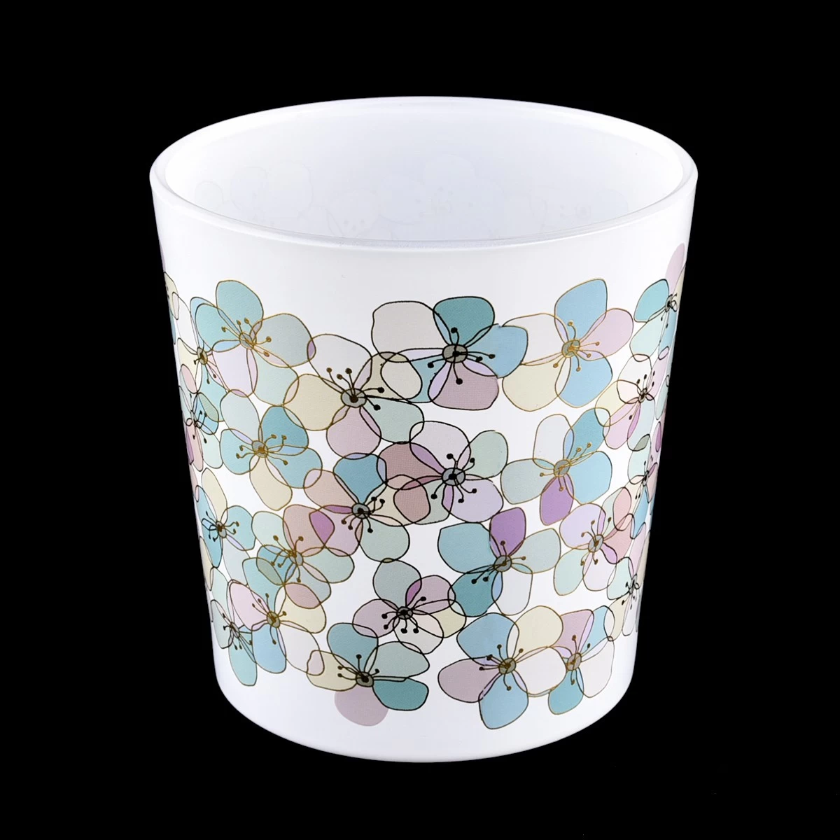 Personalized Glass Candle Jars Wholesale 670ml V Shaped Glass Candle Holders